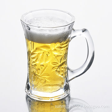 Eco-friendly Wholesale Clear Beer Mug Glass